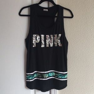 Vs pink bling tank top